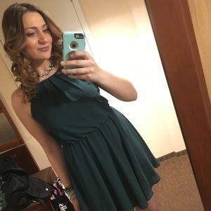 Blue Rain Dress - Forest Green